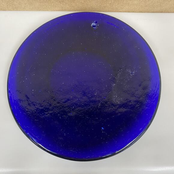 Large Round Blue Glass Turkish Evil Eye Judaica Wall Good Luck Charm 7.5” - Picture 2 of 6